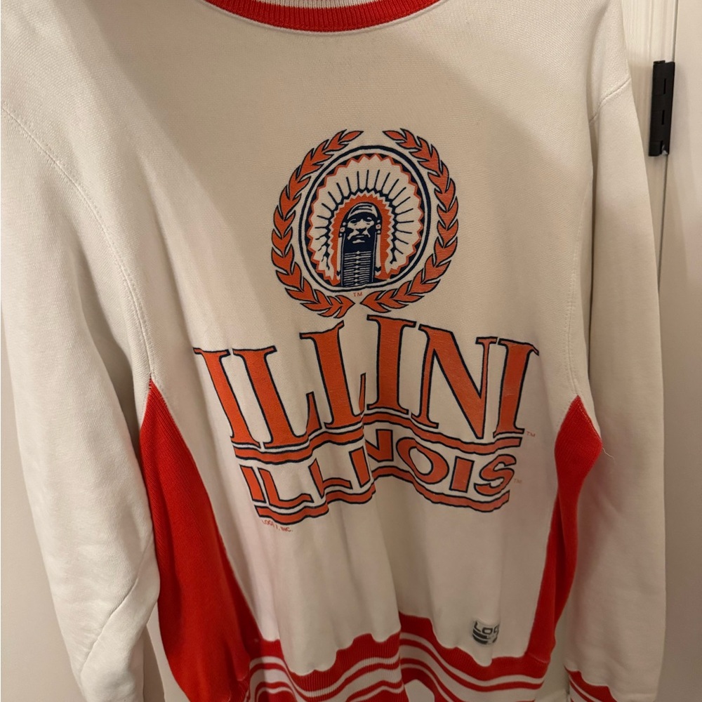 Vintage Chief Illiniwek Crewneck, University of Illinois